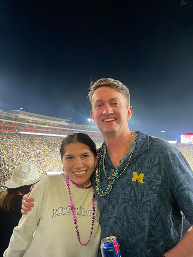 Lauren and her partner, Alex, at the Rose Bowl.