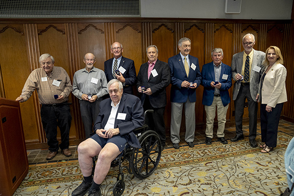 large group of people pose for a photo