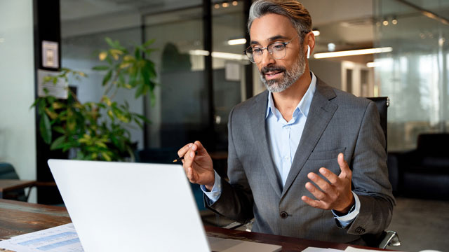 man with laptop