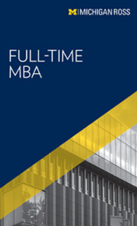 Michigan Ross Full-Time MBA program brochure cover.