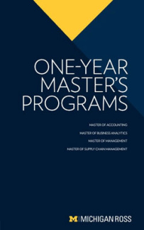 One-Year Masters Programs Brochure