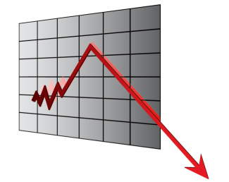 Downward arrow graph