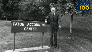 Paton next to Paton accounting center sign