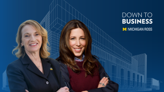 Dean Sharon Matusik & Jenny Just headshots for the DTB podcast
