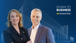 Dean Sharon Matusik & Robert Isom headshots for the DTB podcast