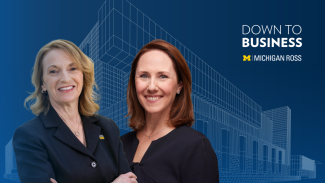 Dean Sharon Matusik & Jennifer Barker headshots for the DTB podcast