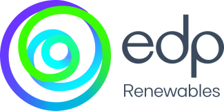edp Renewables logo with a circular green and blue swirl design.