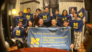 Members of the Michigan Ross Global MBA Class of 2005 Pose for a Group Photo
