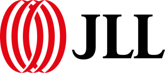 JLL logo with red oval graphic and black text.