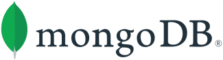 MongoDB logo with green leaf icon.