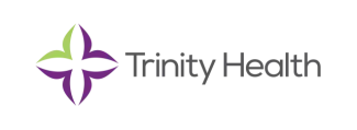Trinity Health logo with a green and purple cross symbol.