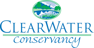 ClearWater Conservancy logo with stylized landscape and water.