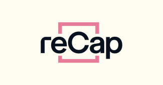 reCap logo with pink brackets around the text.