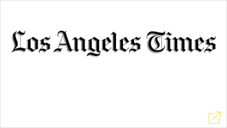 Los Angeles Times logo in blackletter font.