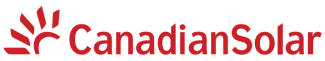 Canadian Solar logo with stylized red sun icon.