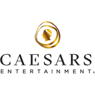 "caesars Entertainment" with caesar bust in gold