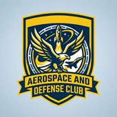 Aerospace and Defense Club logo featuring an eagle, rocket, and stars.
