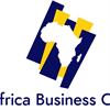 Stylized Africa map over blue and yellow bars, "Africa Business Club".