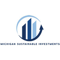 "Michigan Sustainable Investments" with bar graph logo above it 