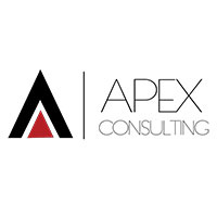 APEX consulting with two triangles to the left