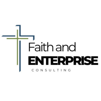 "Faith and Enterprise Consulting" next to a cross