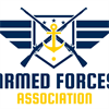Armed Forces Association logo featuring crossed rifles and wings.
