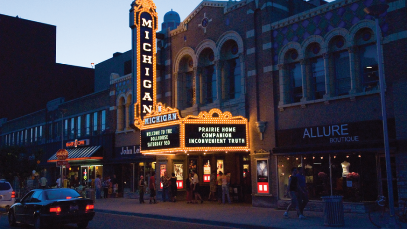 Michigan Theater marque sign 