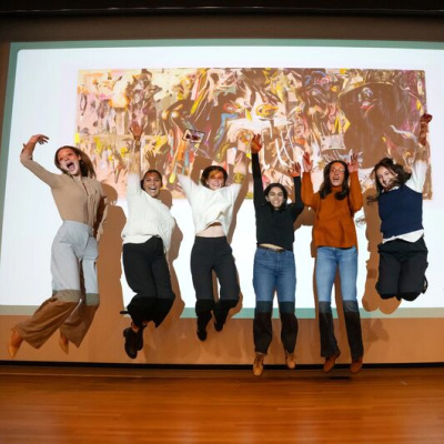 Annika Chinnaiyan, Alisha Gandhi, Annika Gill, Greta Gmazel, Noelle Powers, and Elizabeth Tracy won the UMMAxRoss Art Tank Pitch Competition