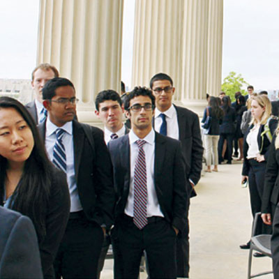 Carson Scholars group photo standing in line in Washington DC