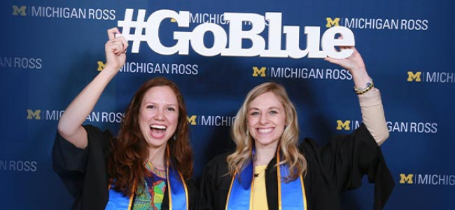 Go blue at commencement