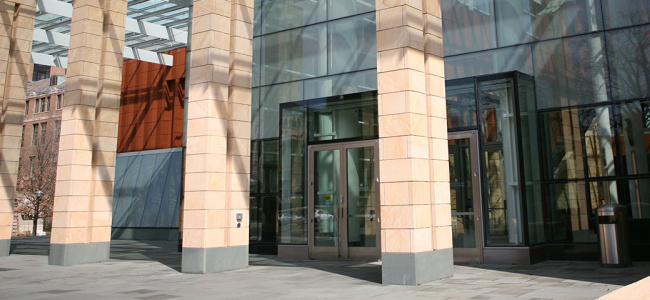 exterior of Ross entrance in daylight