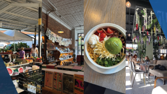 Photo collage of some interesting places and restaurants in Ann Arbor Michigan